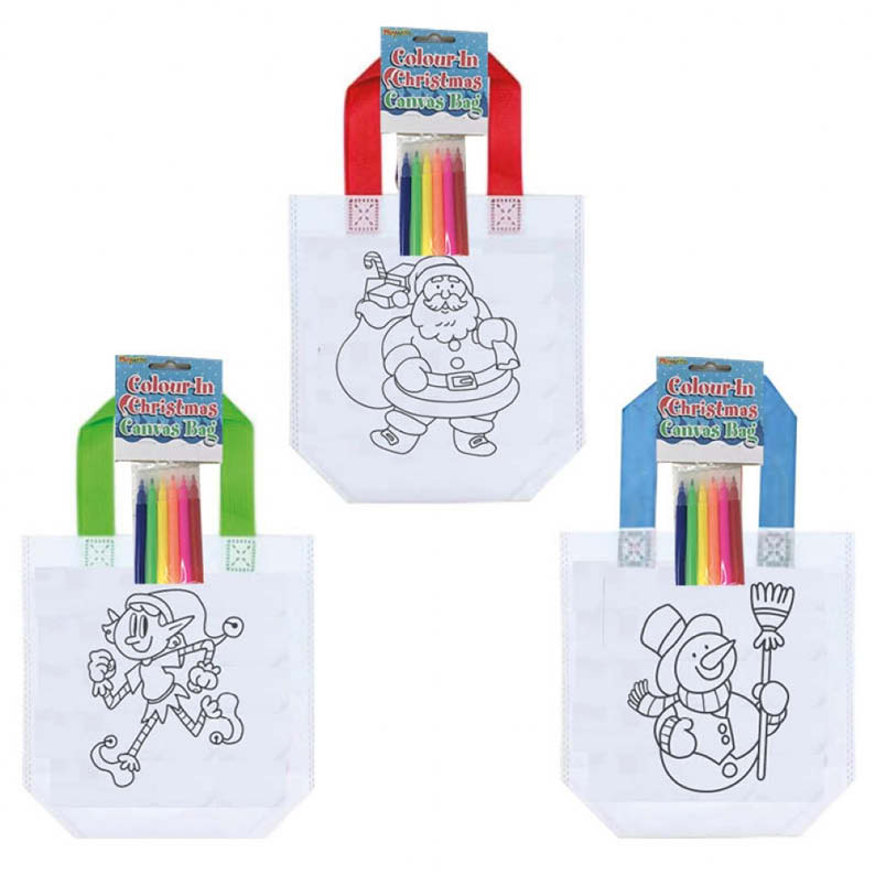 Colour-in Your Own Christmas Bag